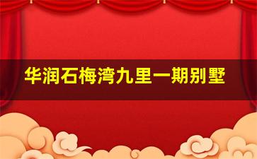 华润石梅湾九里一期别墅